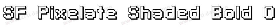 SF Pixelate Shaded Bold Oblique字体转换